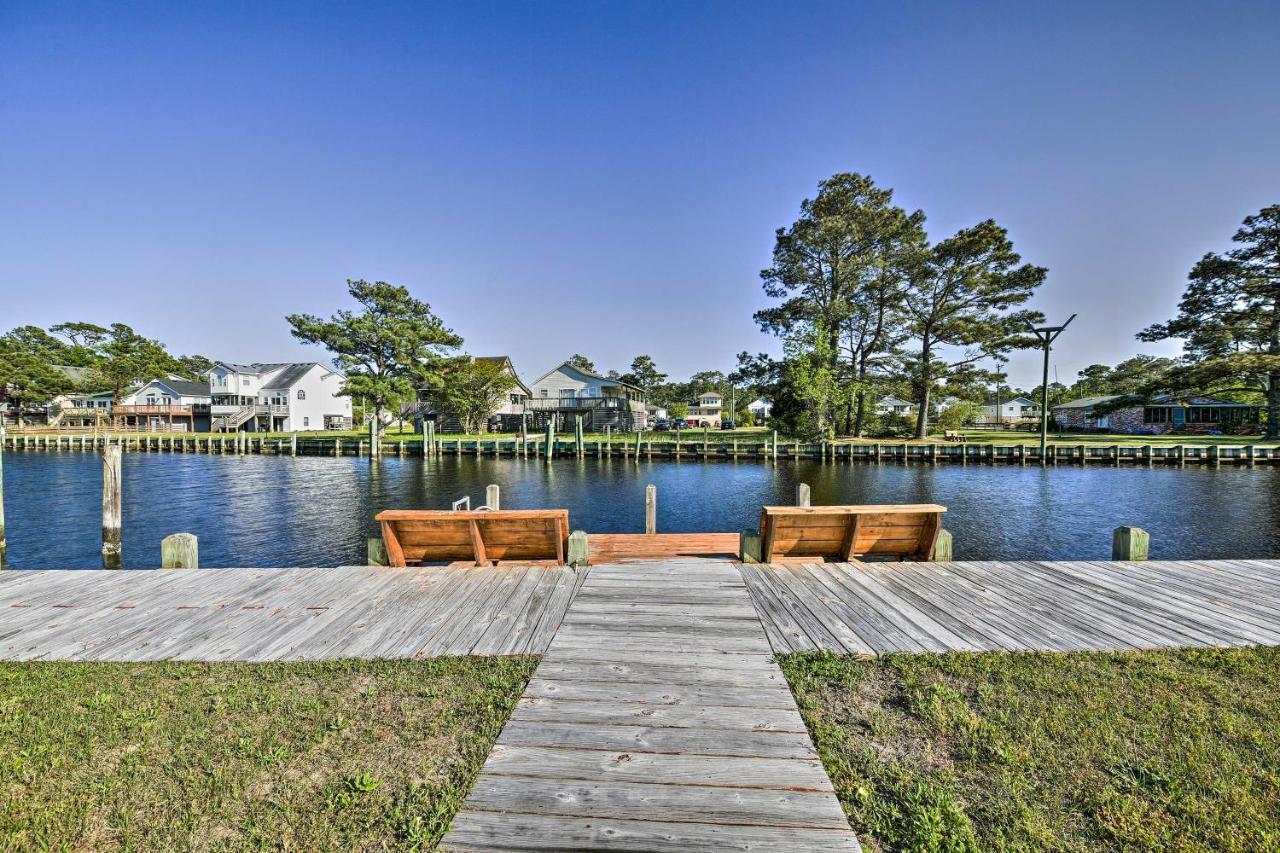 Obx Getaway With Boat Dock On Colington Harbour Villa Kill Devil Hills Bagian luar foto
