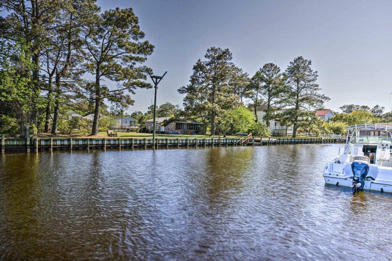 Obx Getaway With Boat Dock On Colington Harbour Villa Kill Devil Hills Bagian luar foto